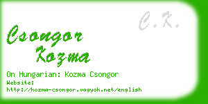 csongor kozma business card